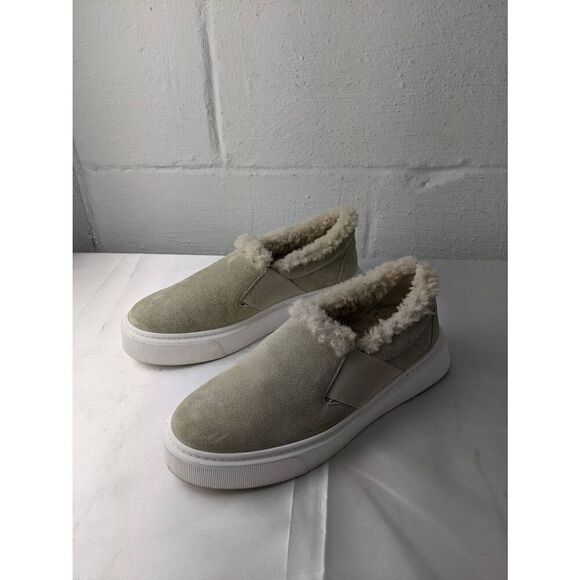 M.Gemi‎ Italy Women's The Cerchio Shearling Shoe Size 38 EU 7.5 US Slip On Lined - Picture 1 of 9